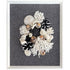 Natural Coral in Black on Grey Linen Wall Art